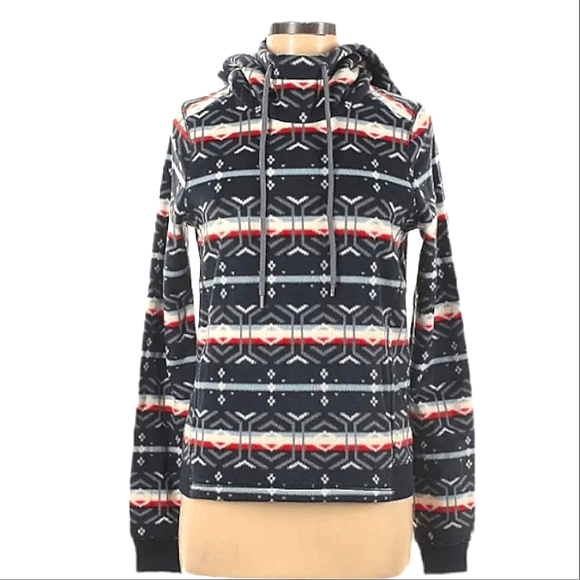 Abercrombie & Fitch Tops - Abercrombie & Fitch Blue Sherpa Fleece Hoodie Size S